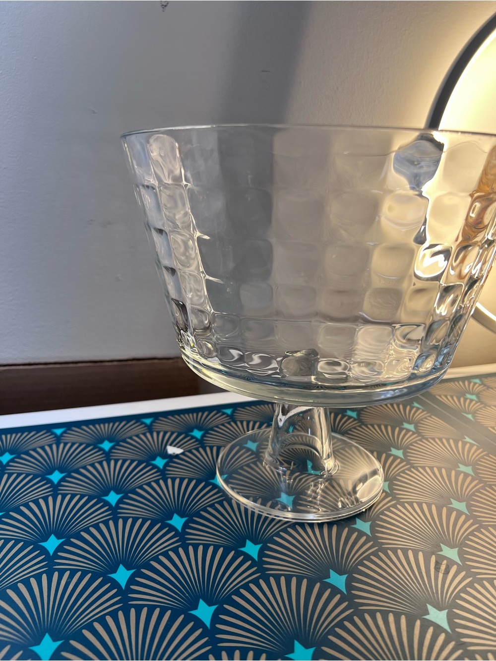 Clear Glass Pedestal Dessert Bowl - Single Piece - Picture 6 of 7